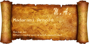 Madarasi Arnold névjegykártya
